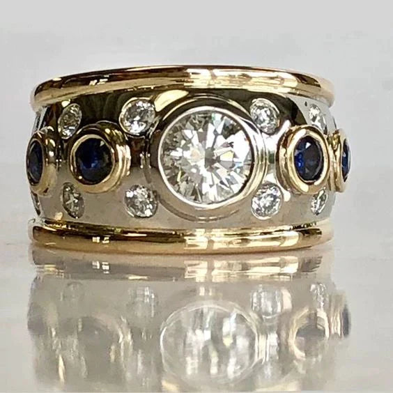 Vintage Ring in Zirconia Gold-Plated