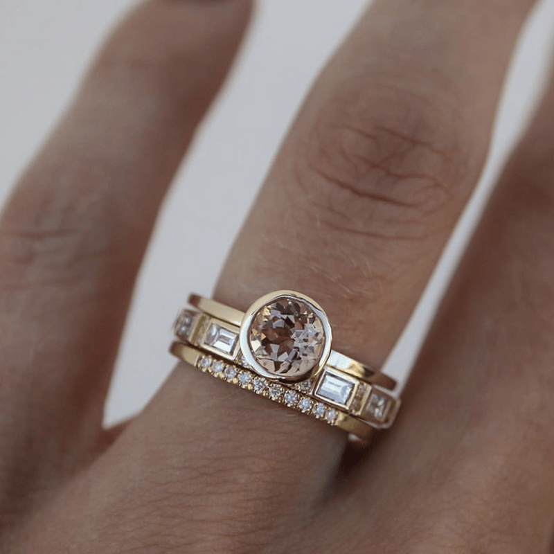 Hopp - Crystallized Gold Ring Set