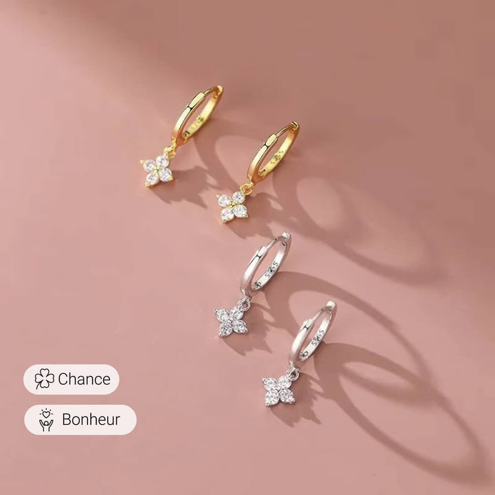 "Ear Cuffs 'Clover of Light' in Silver or Gold Plated"