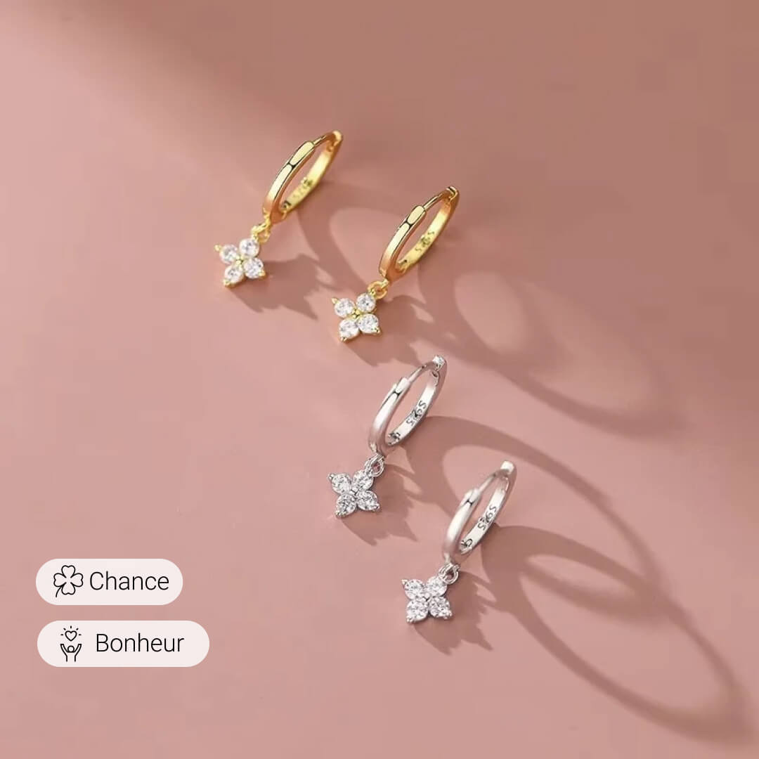 "Light Clover" Earrings in Silver or Gold-Plated