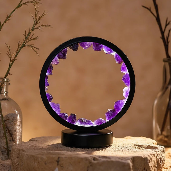 "Circle of Light" Lamp in Amethyst