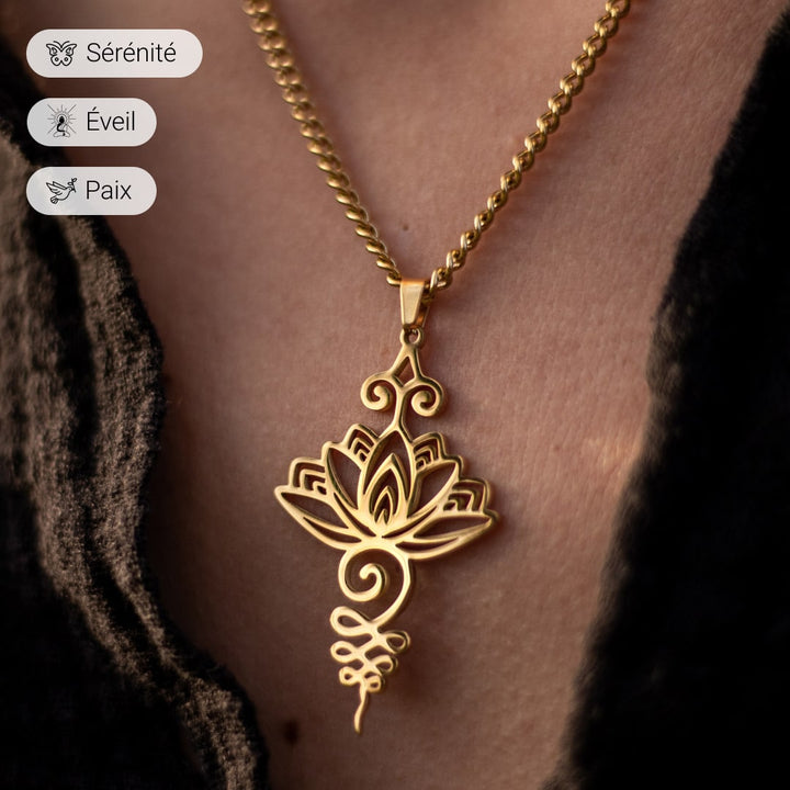 "Unalome Lotus" Pendant