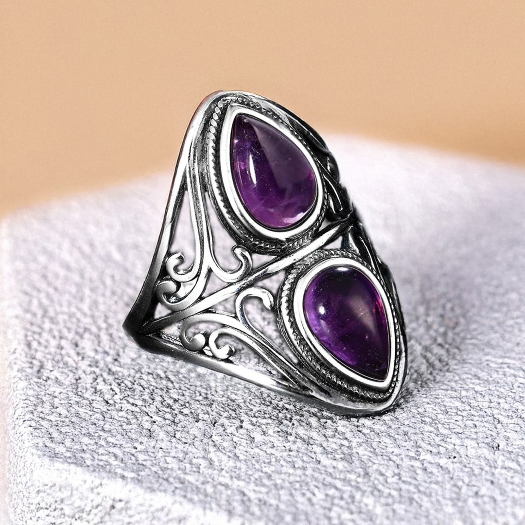"Intuitive Spirit" Ring in Amethyst & Silver