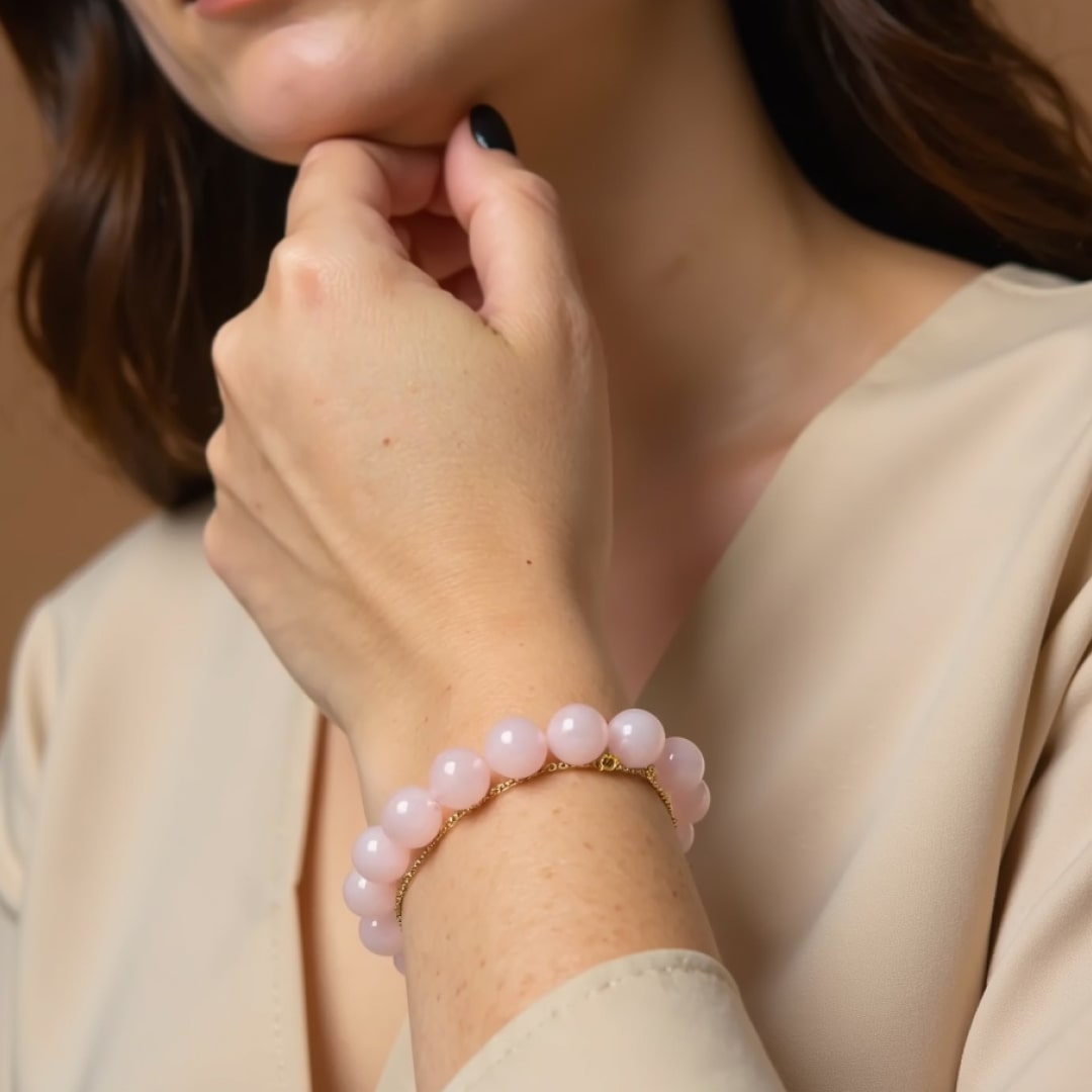 "Unconditional Love" Bracelet in Rose Quartz