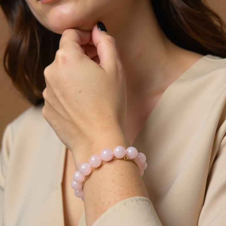 "Unconditional Love" Bracelet in Rose Quartz