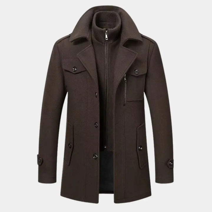 Aristocratic Coat Made of Black Wool