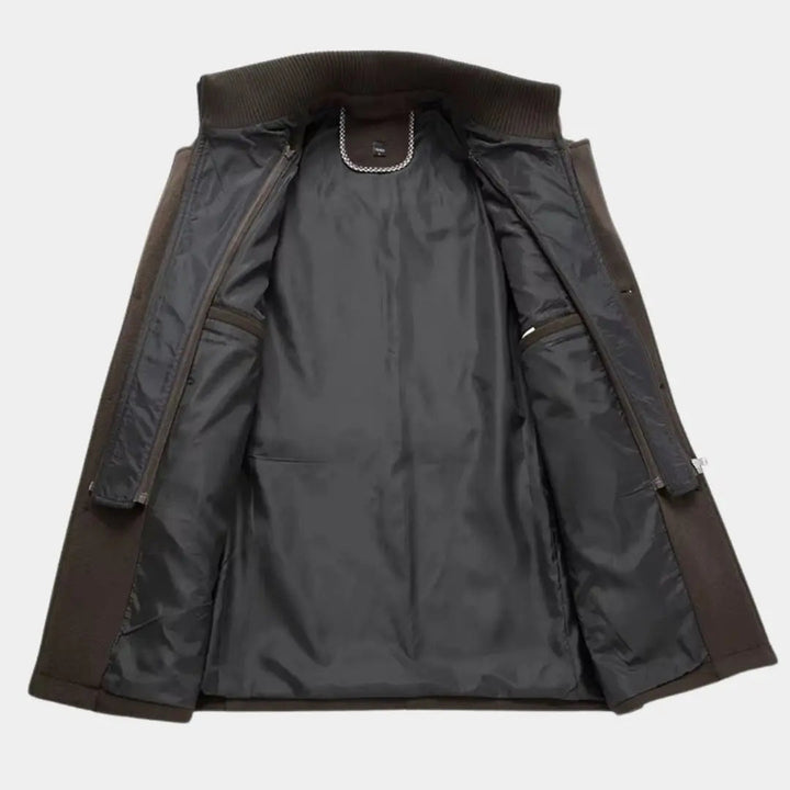 Aristocratic Coat Made of Black Wool