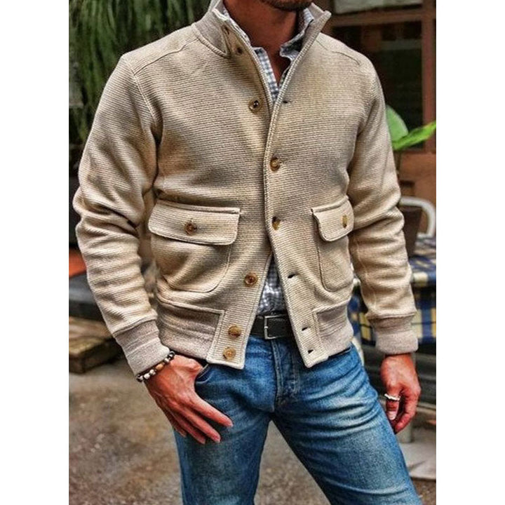 Fashionable Jacket with Stand-Up Collar