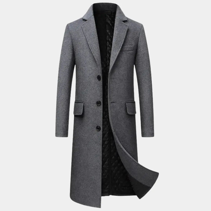 Men's Wool Blend Trench Coat