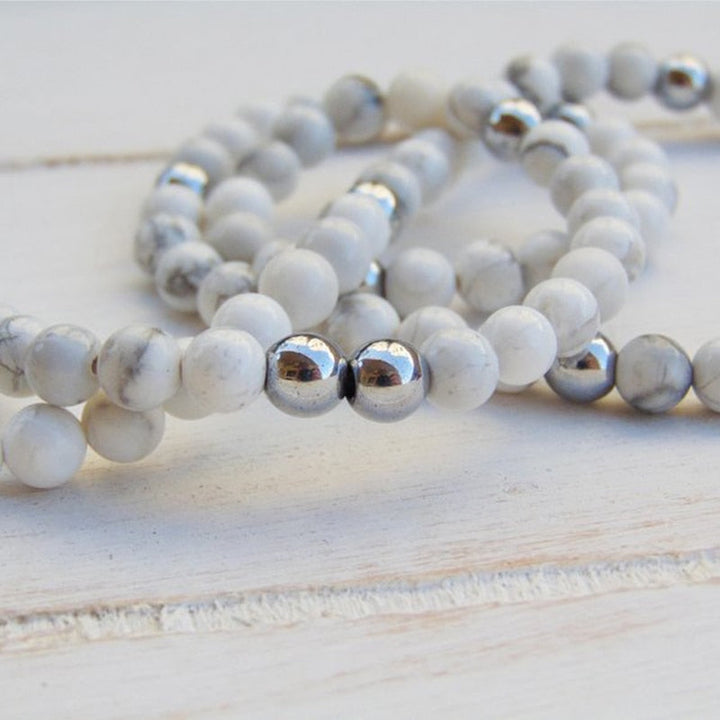 "Women's Well-being" Howlite Mala Bracelet