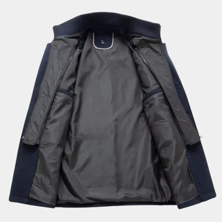 Aristocratic Coat Made of Black Wool