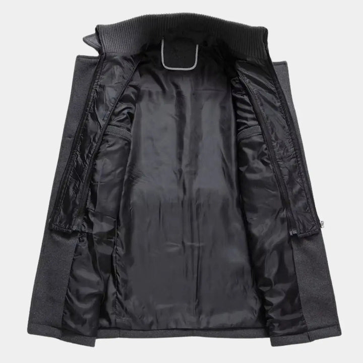Aristocratic Coat Made of Black Wool