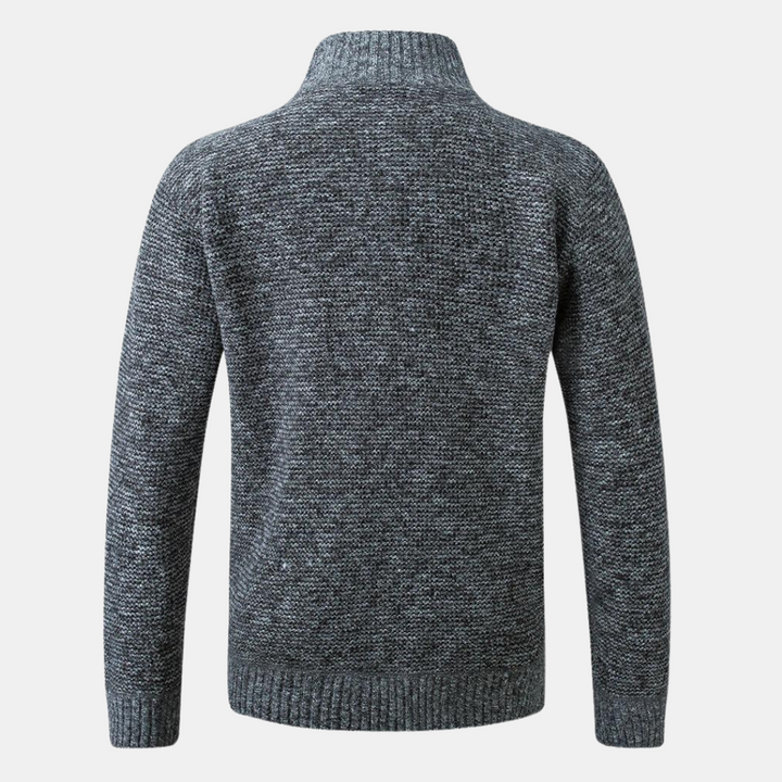 Uffe - Cardigan with Stand-Up Collar