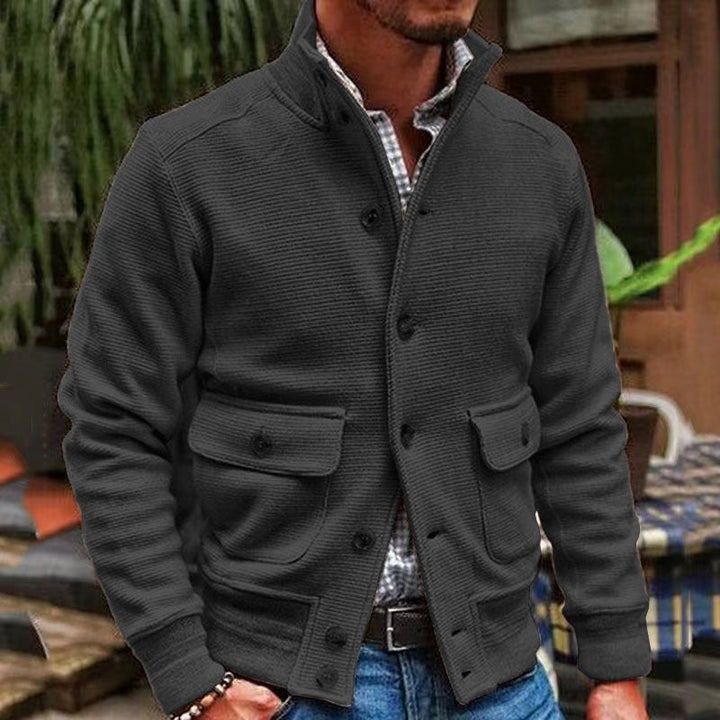 Fashionable Jacket with Stand-Up Collar