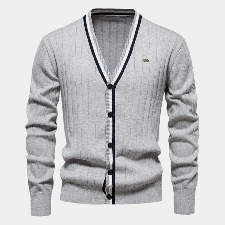 Cotton Button-Up Cardigan Sweater