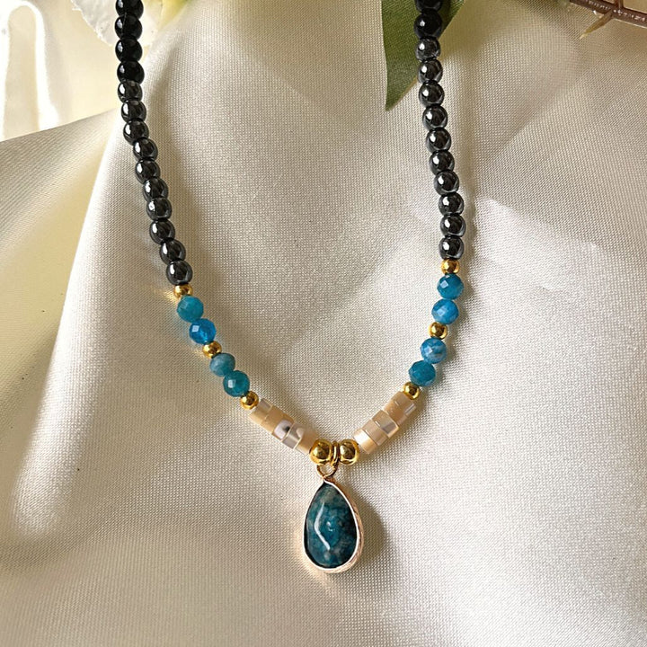 "Apatite" Drop Choker Necklace