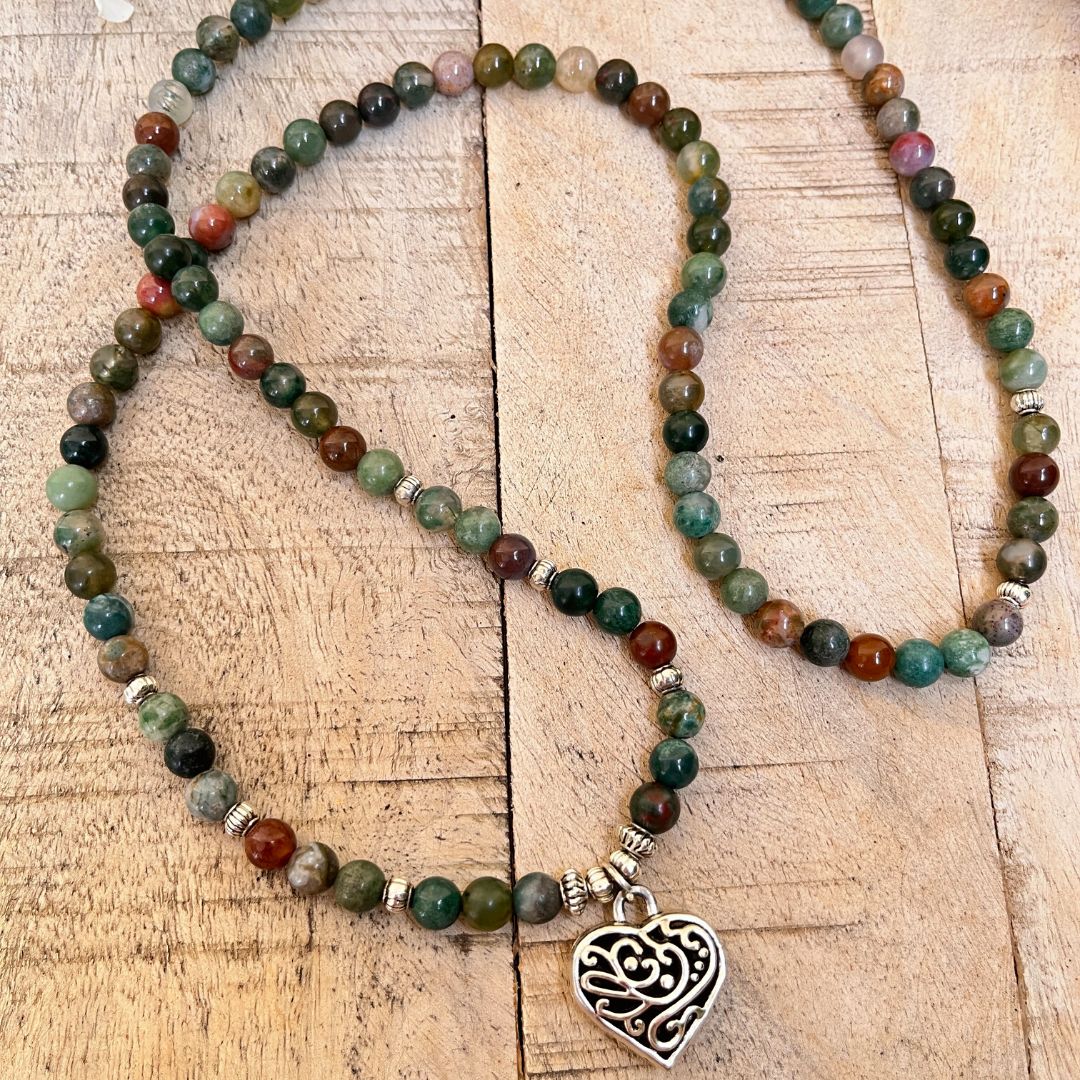 Mala Bracelet "Radiant Energy" in Indian Agate