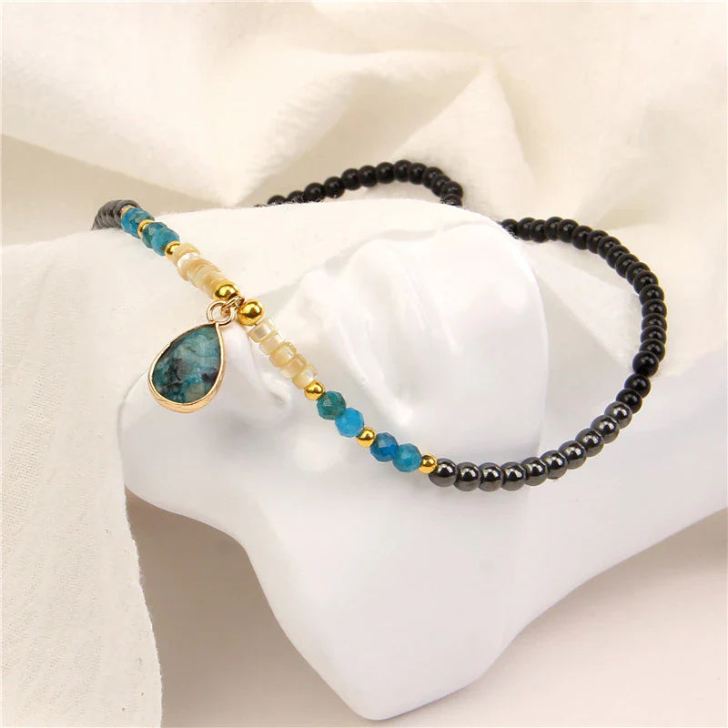 "Drop" Choker Necklace in Apatite
