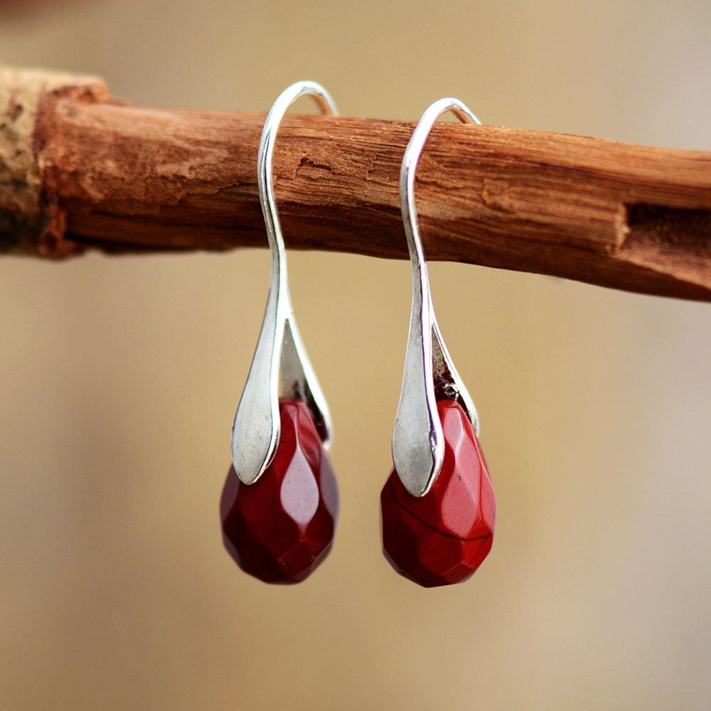 Red Jasper Dangle Earrings