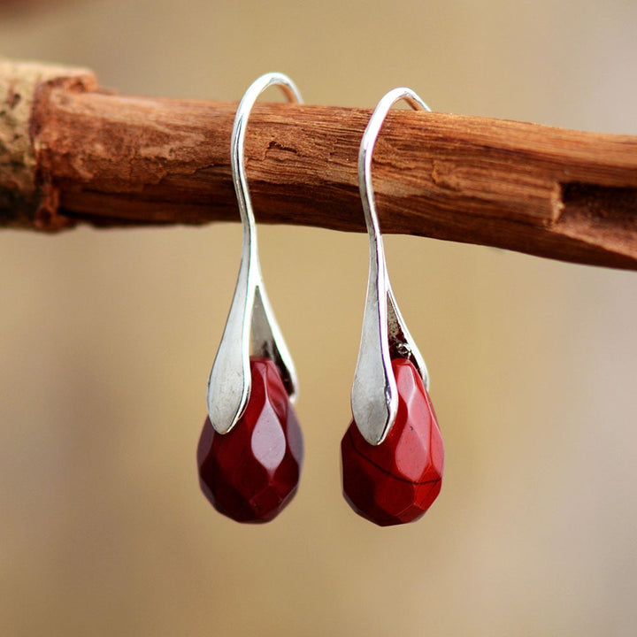 Red Jasper Dangle Earrings