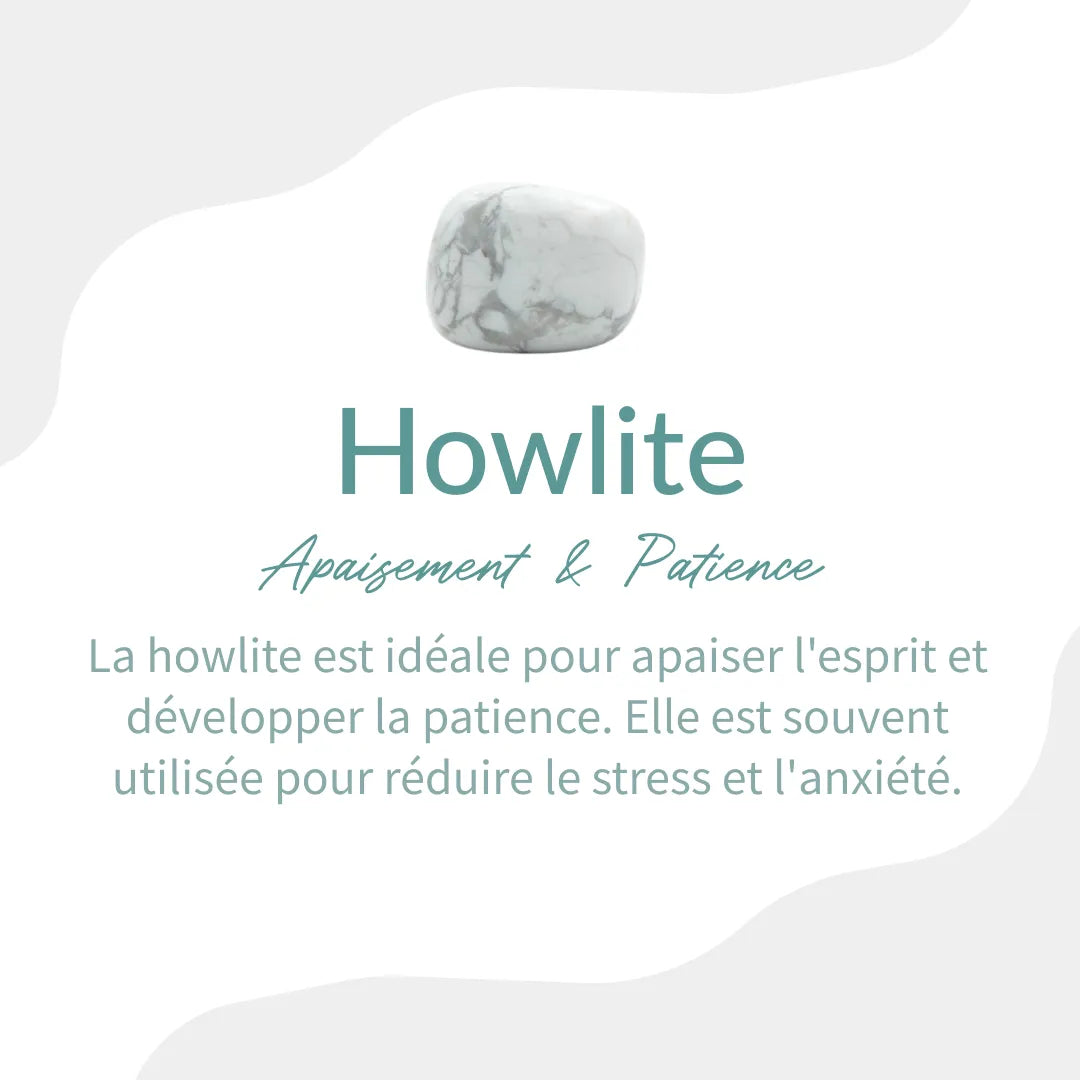 "Amincissement" Bracelet in Apatite & Howlite