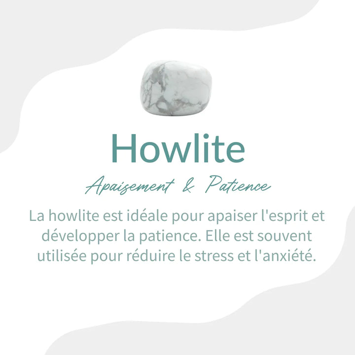 "Amincissement" Bracelet in Apatite & Howlite
