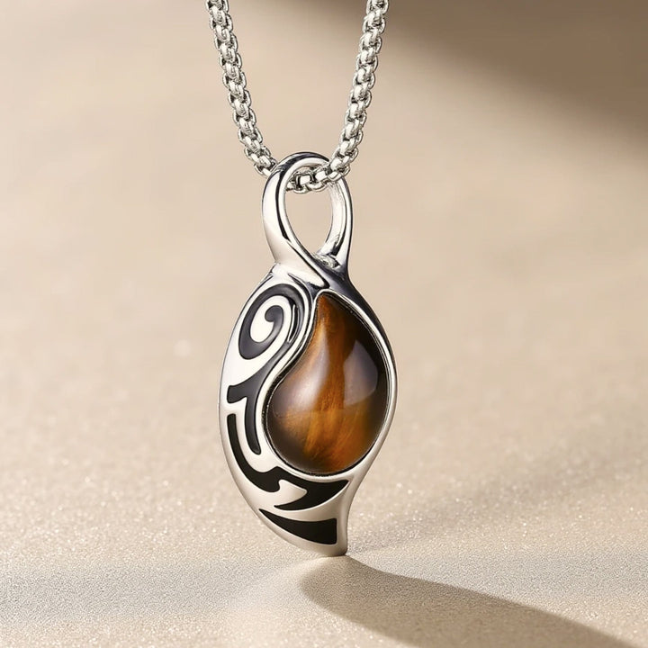 "Tribal Shield" Pendant in Tiger's Eye