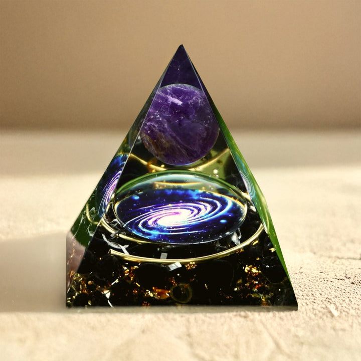 Orgonite "Galaxy" in Amethyst & Black Obsidian