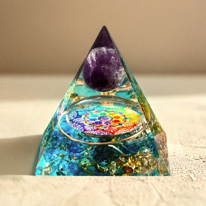 Orgonite "Abundance & Protection" in Amethyst & Blue Quartz