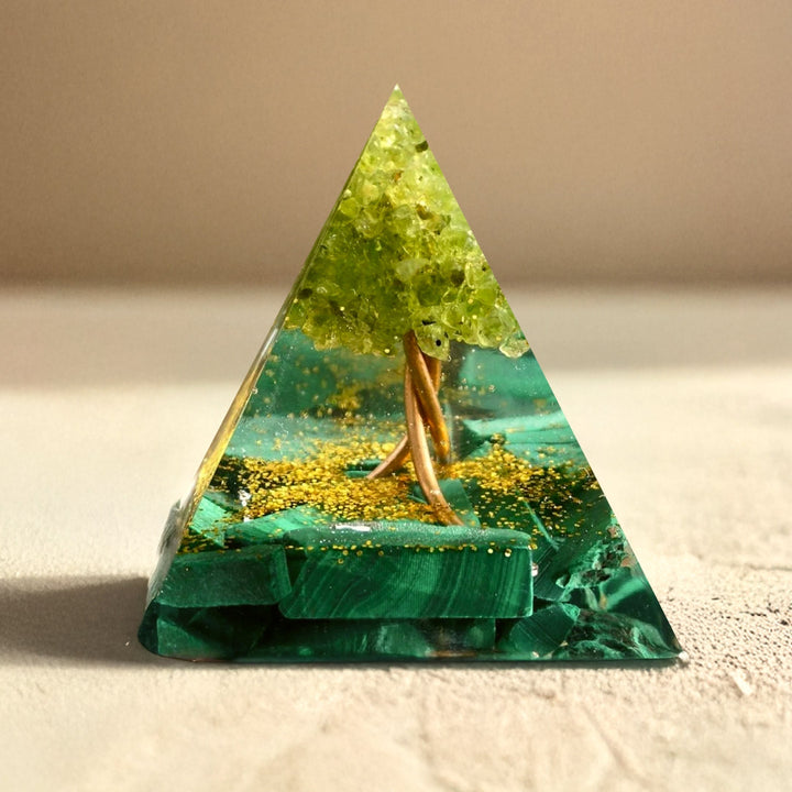 Orgonite "Rebirth Tree of Life" in Peridot & Malachite