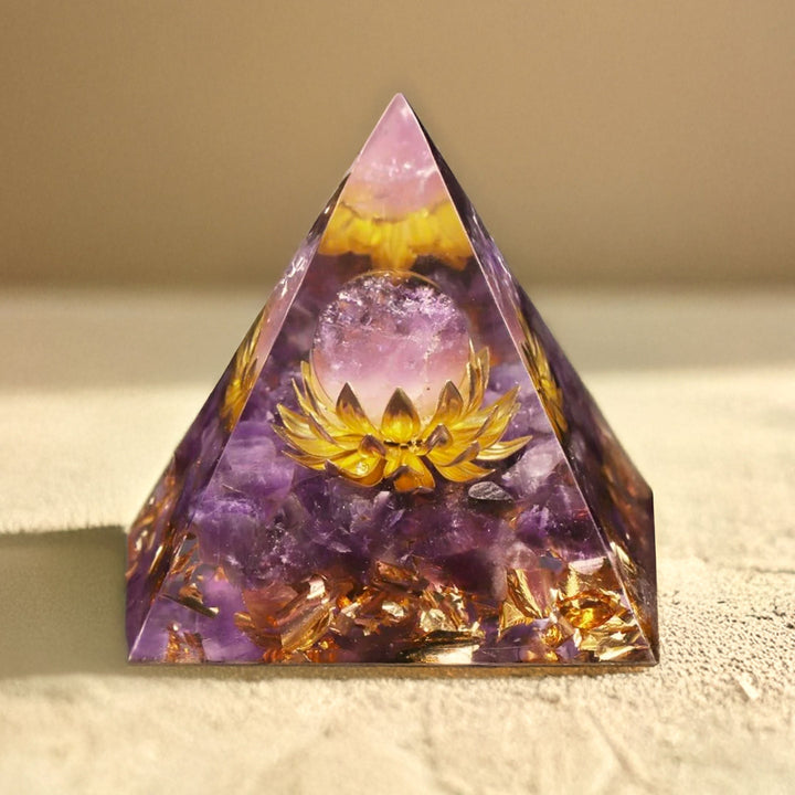 Orgonite "Divine Lotus" in Amethyst