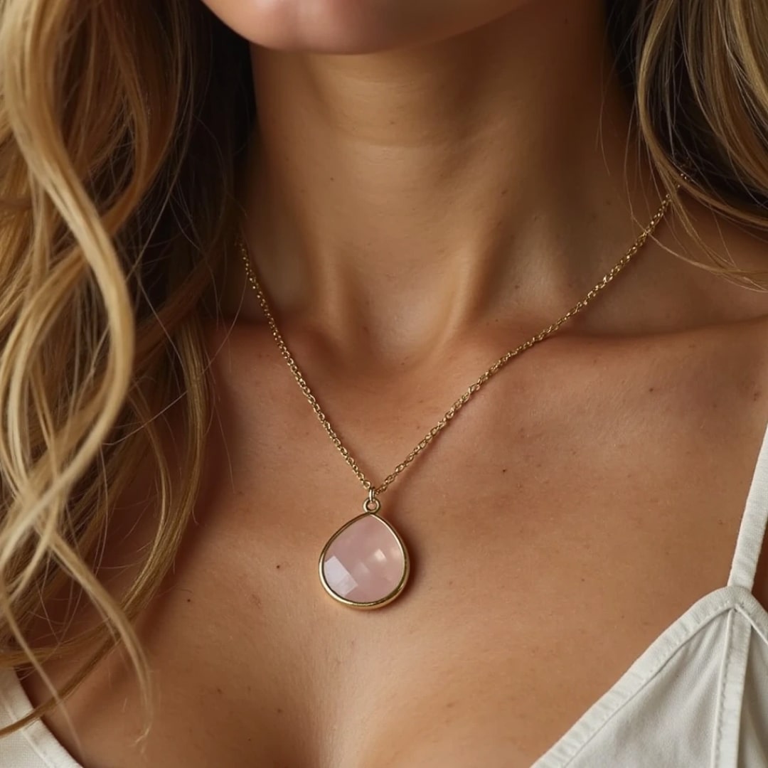 "Endless Sweetness" Pendant in Rose Quartz