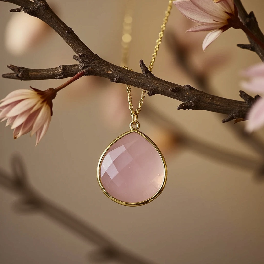 "Endless Sweetness" Pendant in Rose Quartz