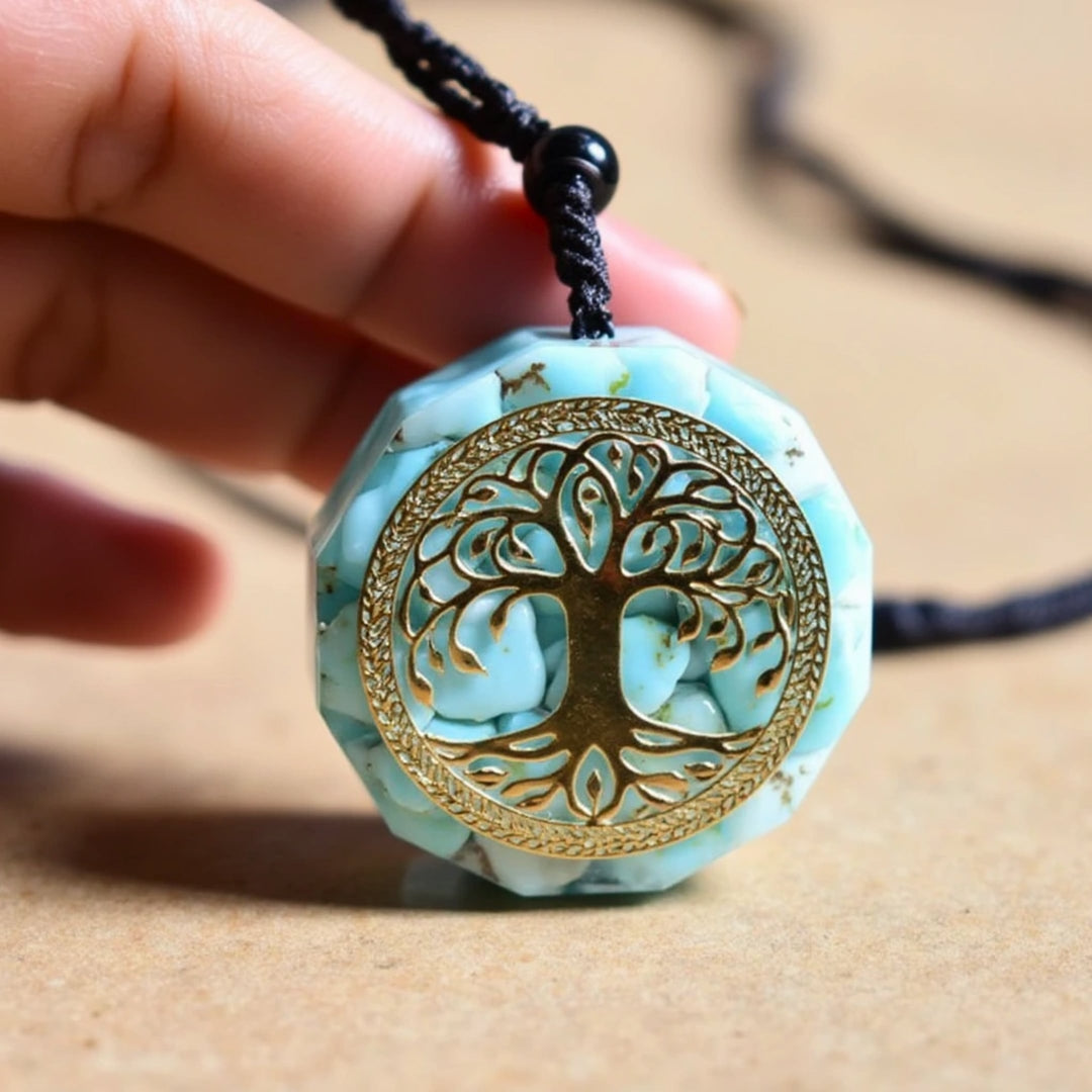 Orgonite Pendant "Anahata" in Turquoise