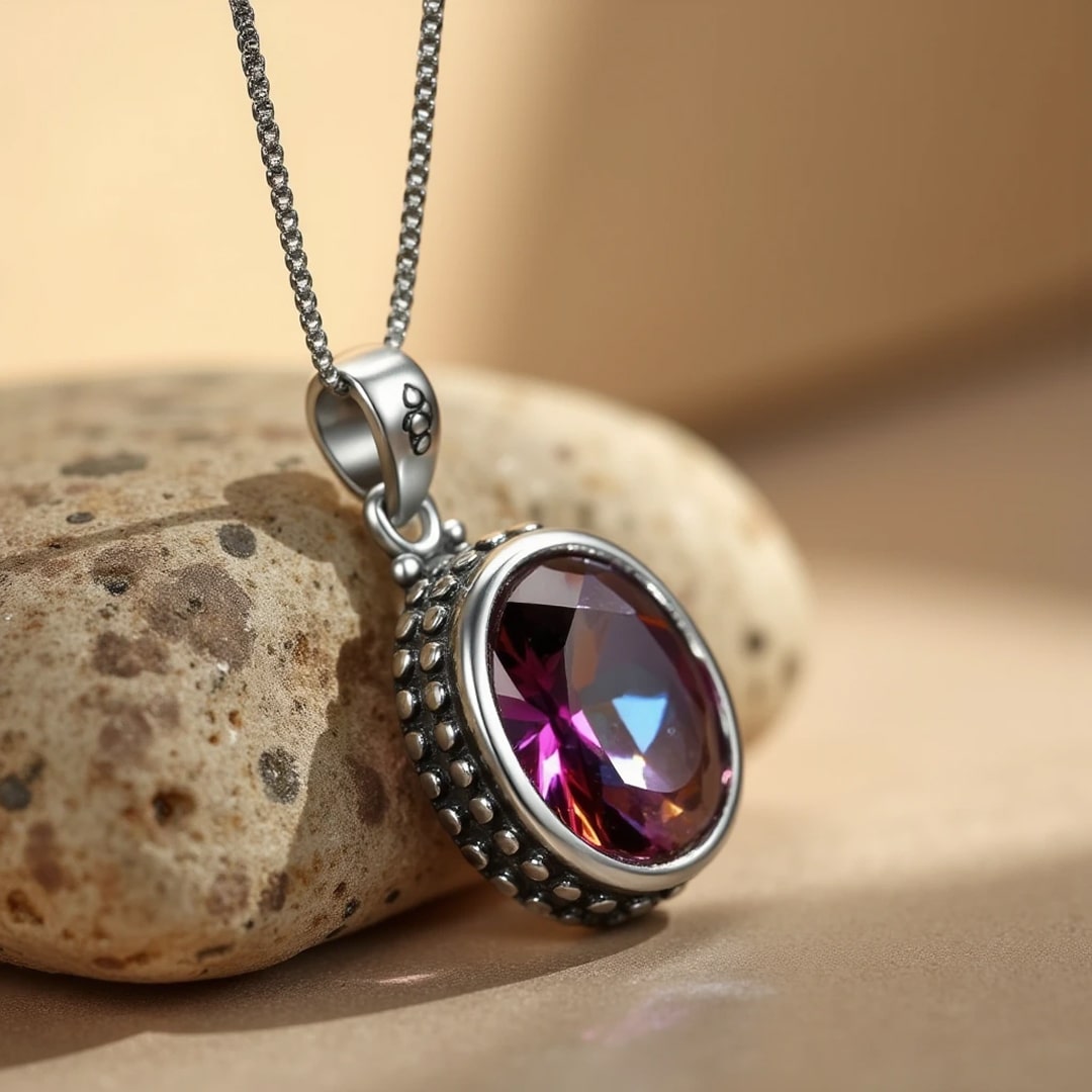 "Serene Creativity" Pendant in Rainbow Mystic Topaz
