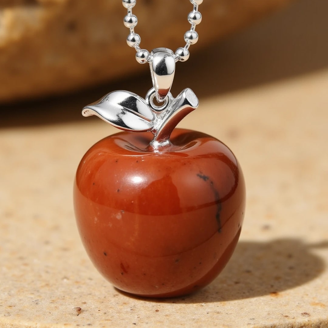 "Apple" Pendant in Natural Stone