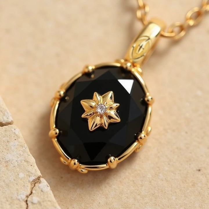 "Night Mystery" Pendant in Black Agate