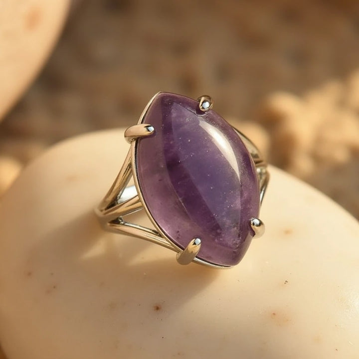 "Vision" Adjustable Ring in Natural Stone