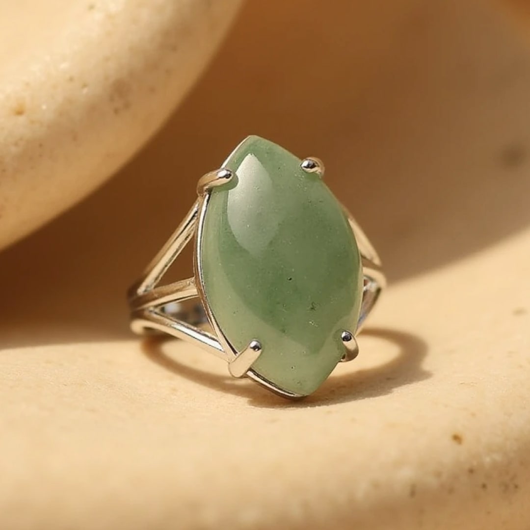 "Vision" Adjustable Ring in Natural Stone