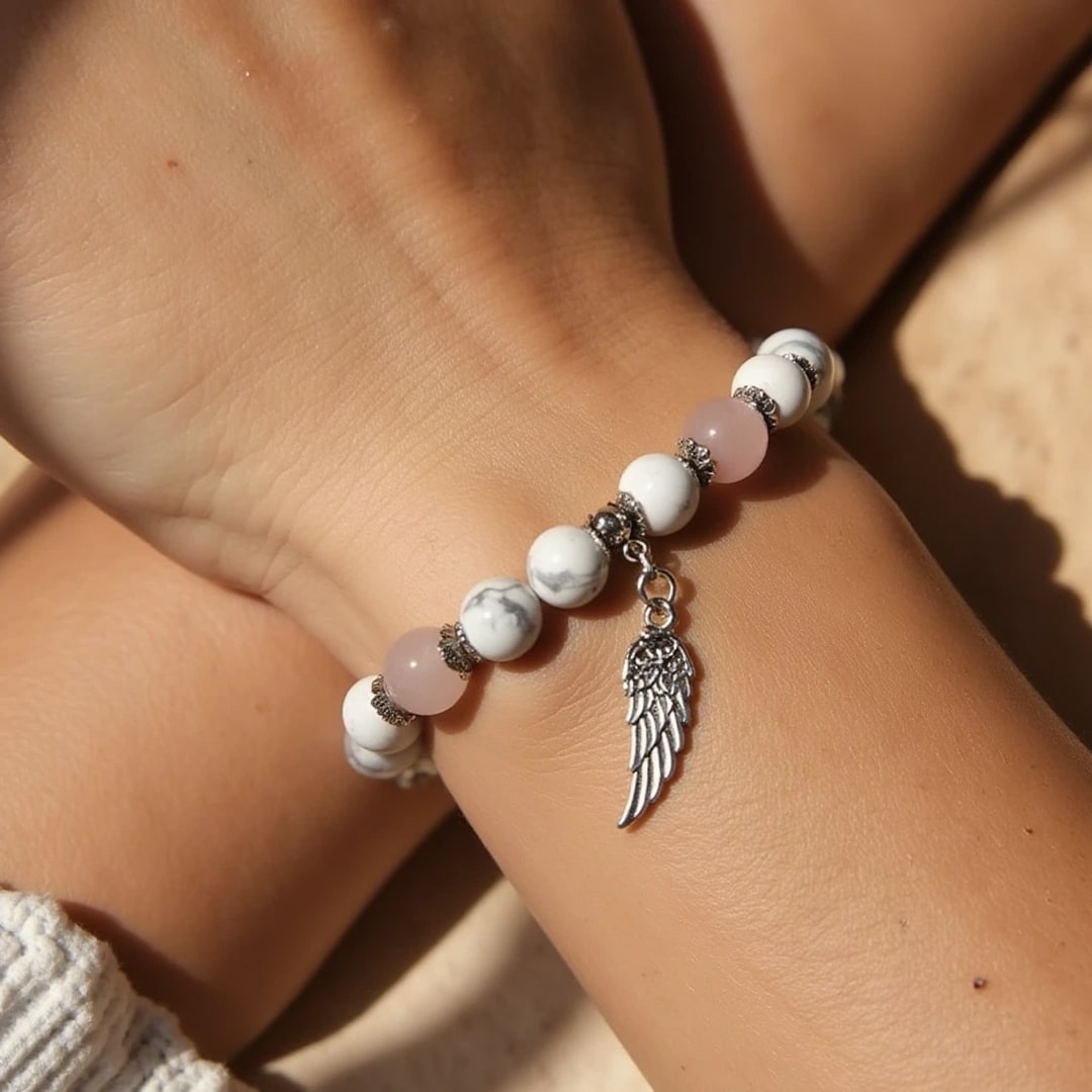 "Angel Wing" Bracelet in Natural Stones