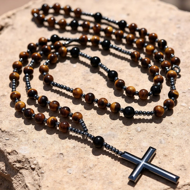 "Protection" Beaded Necklace in Tiger's Eye