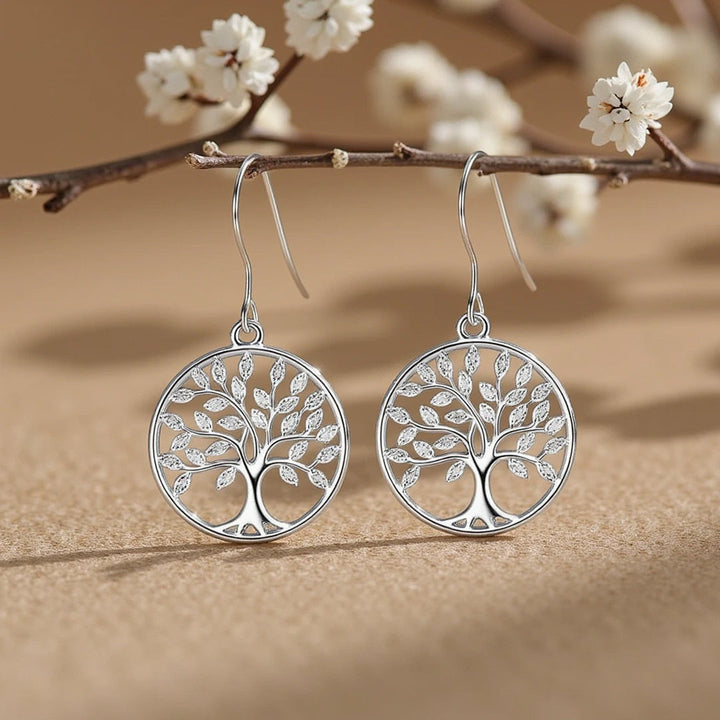 Silver Tree of Life Earrings