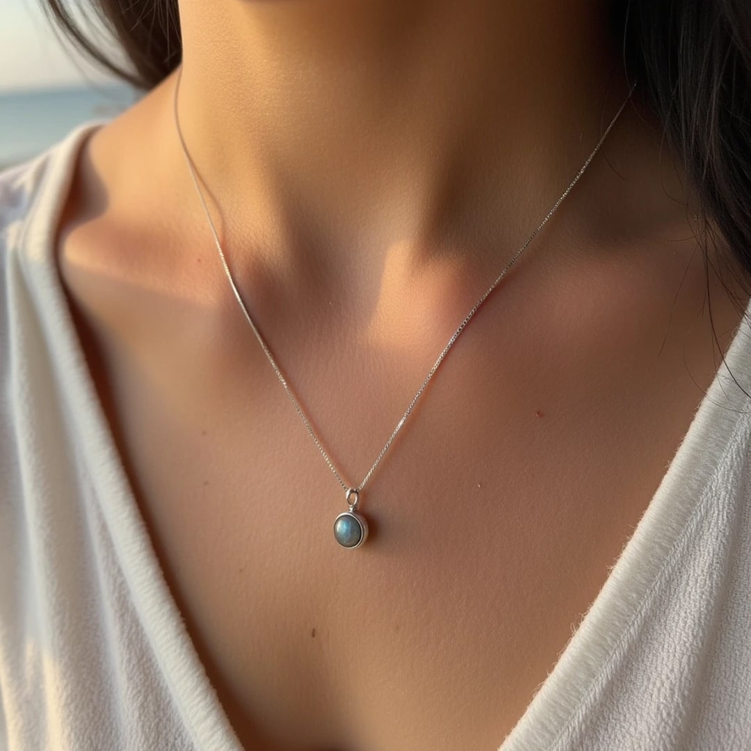"Fine Pearl" Labradorite Pendant