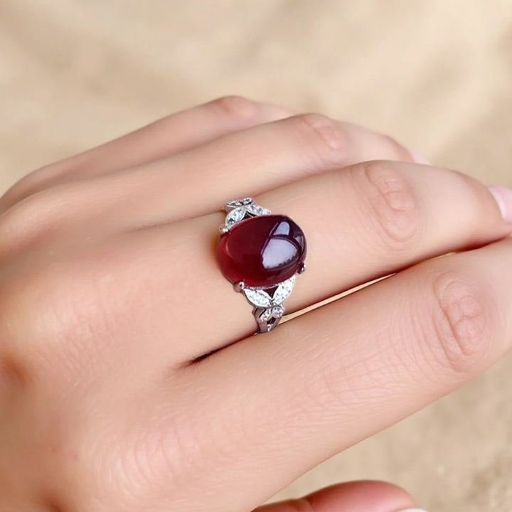 Adjustable "Abundance" Ring in Garnet