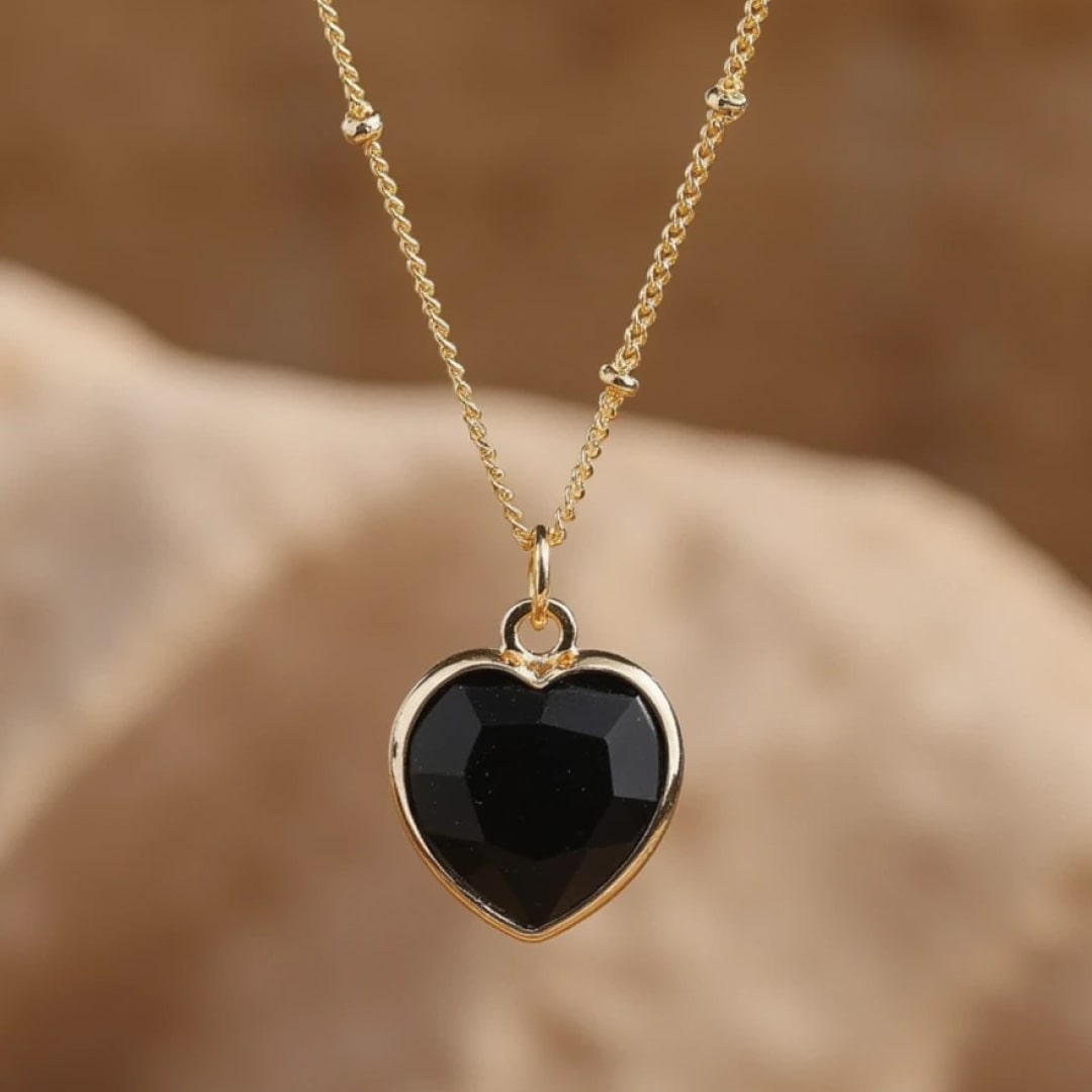 Natural Stone Heart Pendant