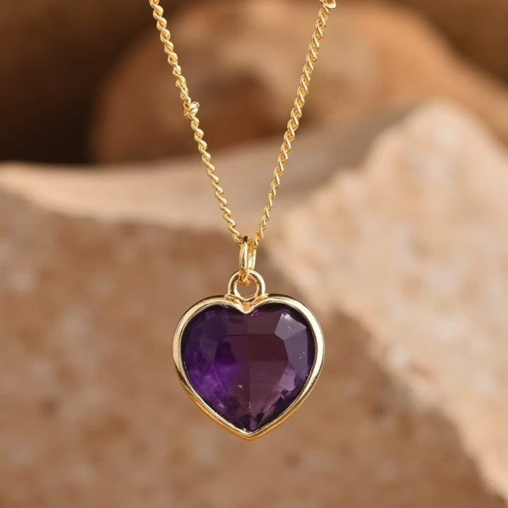 Natural Stone Heart Pendant