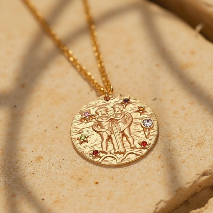 Golden Constellation Pendant - Zodiac Signs