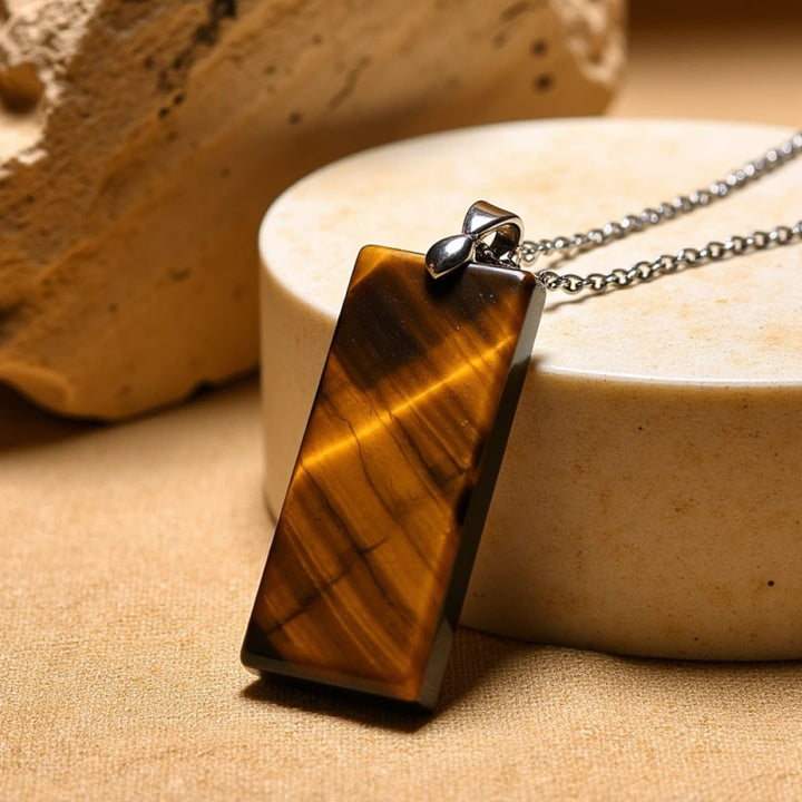 "Elegance & Power" Pendant in Natural Stone