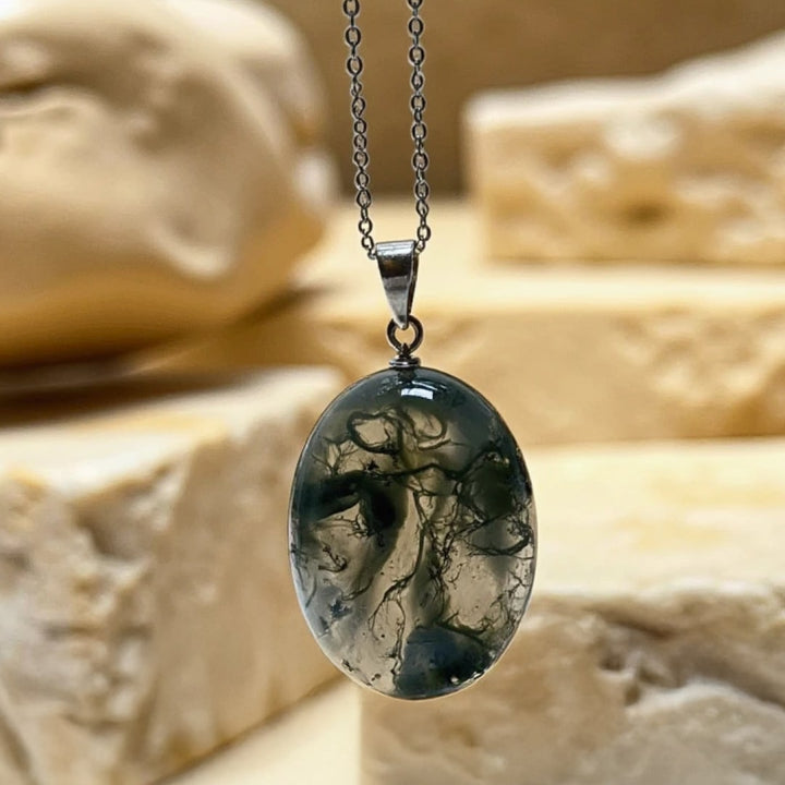 "Natural Serenity" Moss Agate Pendant