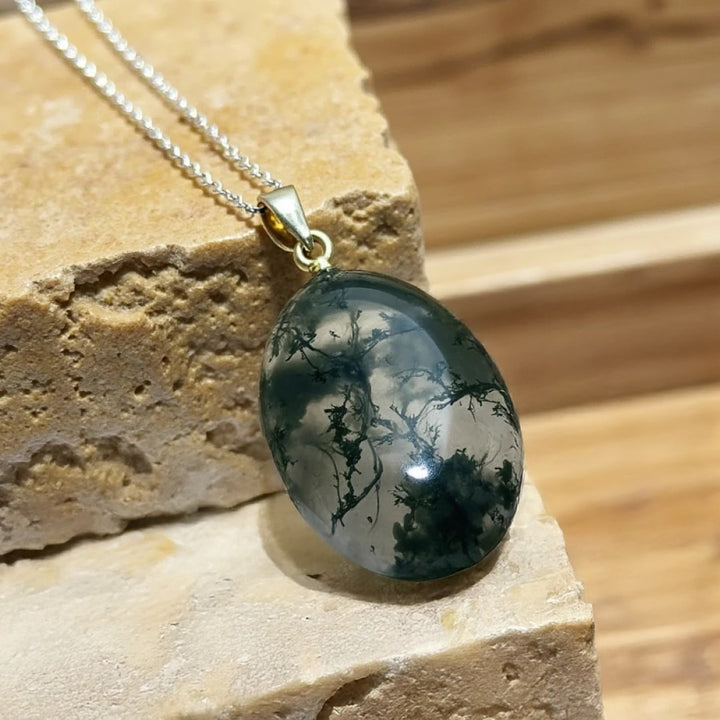 "Natural Serenity" Moss Agate Pendant